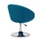 Manhattan Comfort Hopper Swivel Adjustable Height Chair in Blue and Polished Chrome, PK2 2-AC036-BL - alternate 3